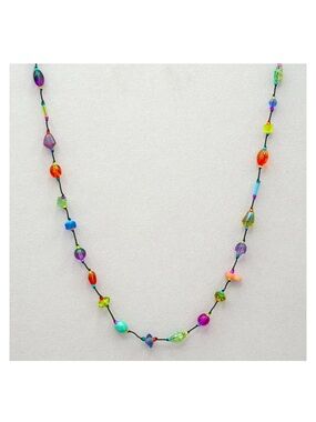 Firefly Silk Thread Medium Necklace - Multicolor